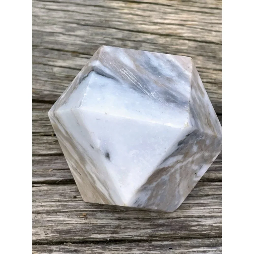 Vintage marble Geometric Paperweight Desk Decor - Picture 6 of 14